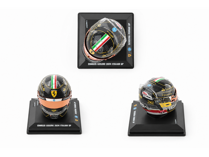 Charles Leclerc F1 Italian GP 2024 1:5 Scale Resin Replica Helmet – Looksmart-Looksmart-Diecast Model Centre