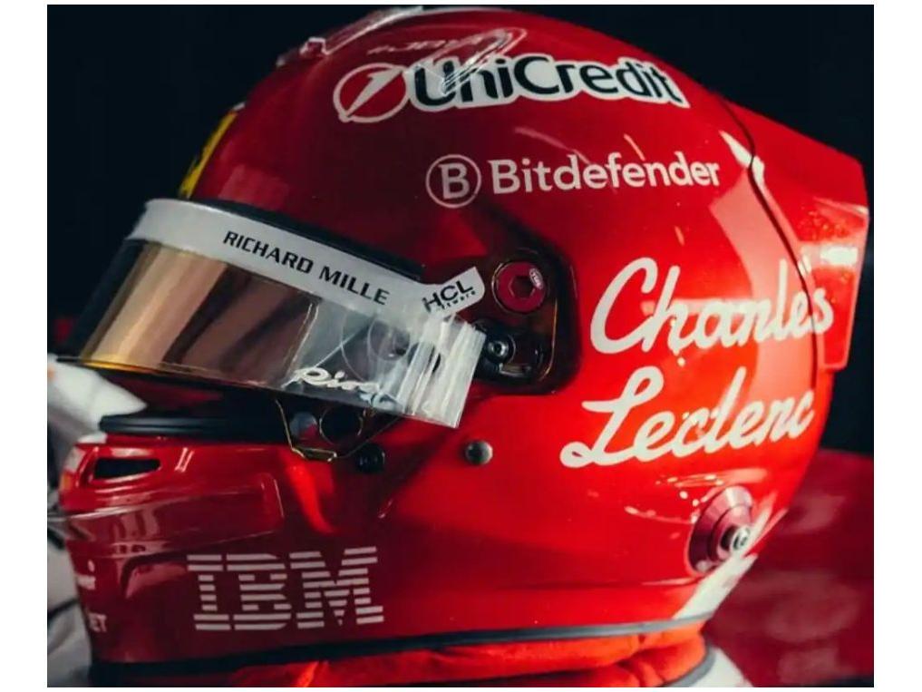 Charles Leclerc F1 Italian GP 2025 Helmet 1:5 Scale Resin Replica – Looksmart-Looksmart-Diecast Model Centre
