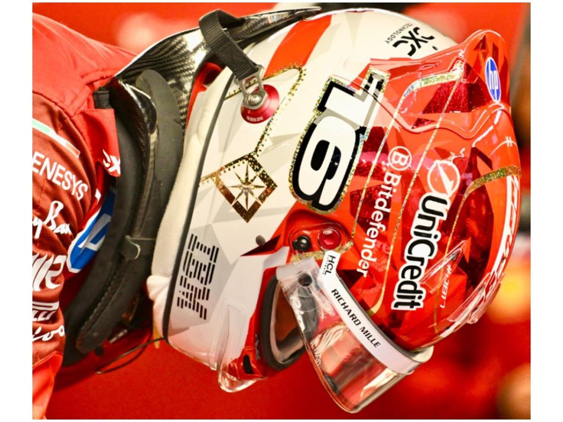 Charles Leclerc F1 Las Vegas GP 2025 Helmet 1:5 Scale Resin Replica – Looksmart-Looksmart-Diecast Model Centre