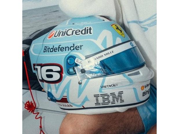 Charles Leclerc F1 Miami GP 2026 Helmet 1:5 Scale Resin Replica – Looksmart-Looksmart-Diecast Model Centre