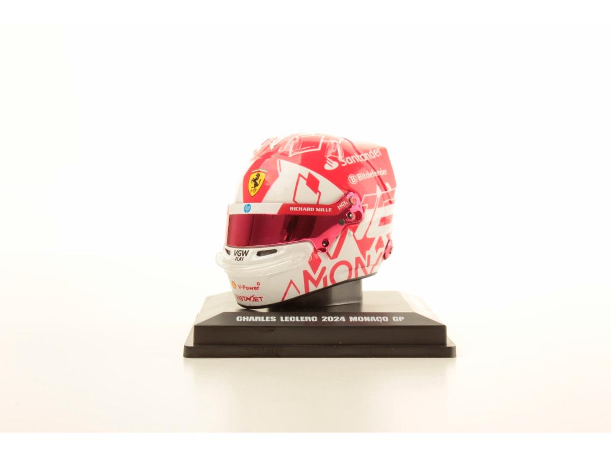Charles Leclerc F1 Monaco GP 2024 Helmet 1:5 Scale Looksmart Resin Replica-Looksmart-Diecast Model Centre
