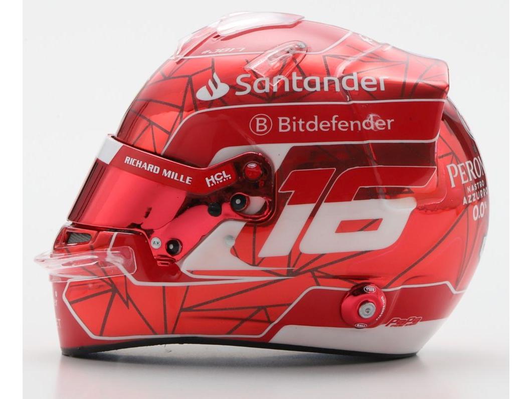 Charles Leclerc F1 Singapore GP 2024 Helmet 1:5 Scale Looksmart Resin Replica-Looksmart-Diecast Model Centre