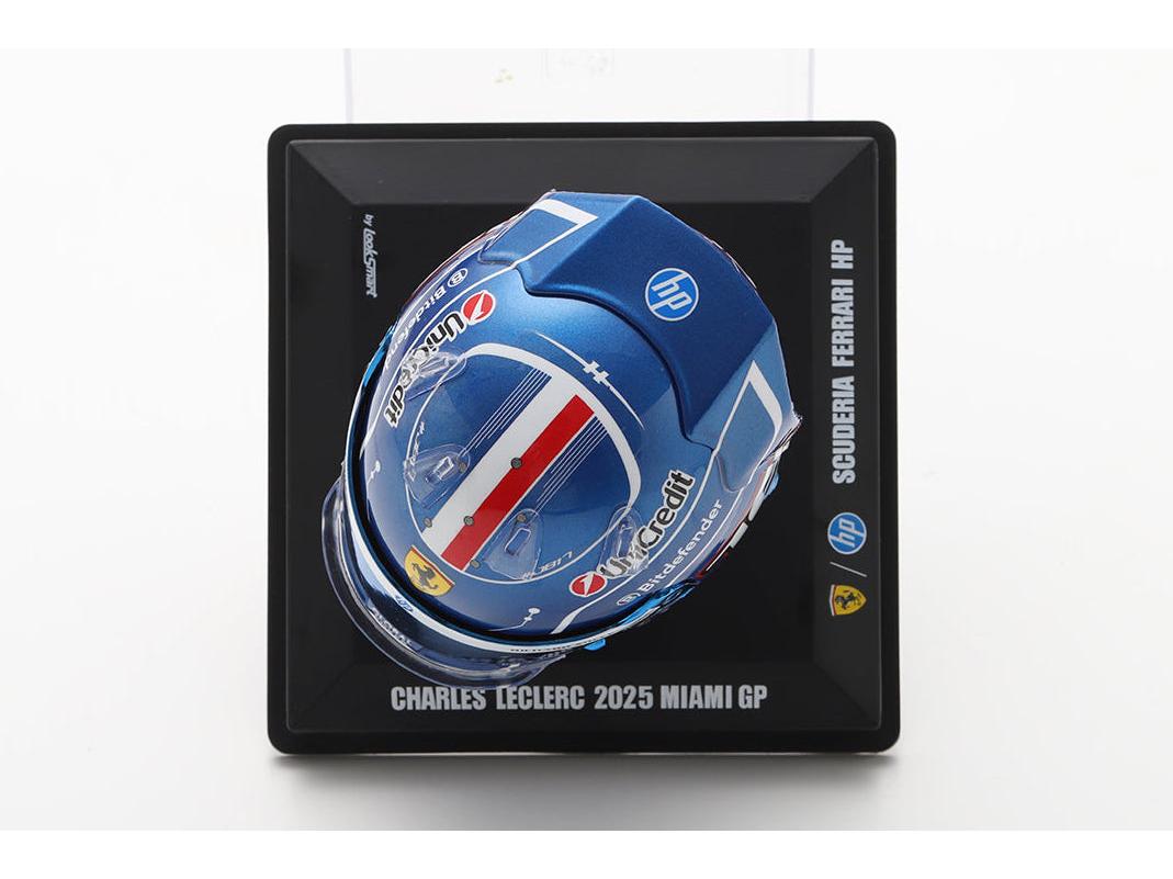 Charles Leclerc Scuderia Ferrari Miami GP 2025 Helmet 1:5 Looksmart Resin Replica-Looksmart-Diecast Model Centre