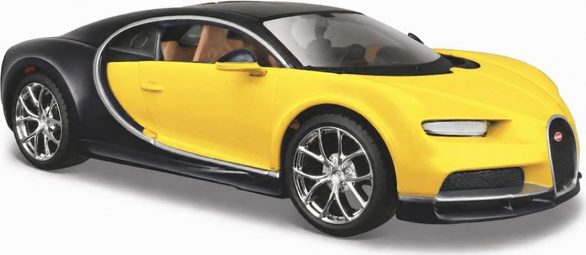 Bugatti Chiron 2018 Yellow/Black 1:24 Scale Diecast Model Car – Maisto