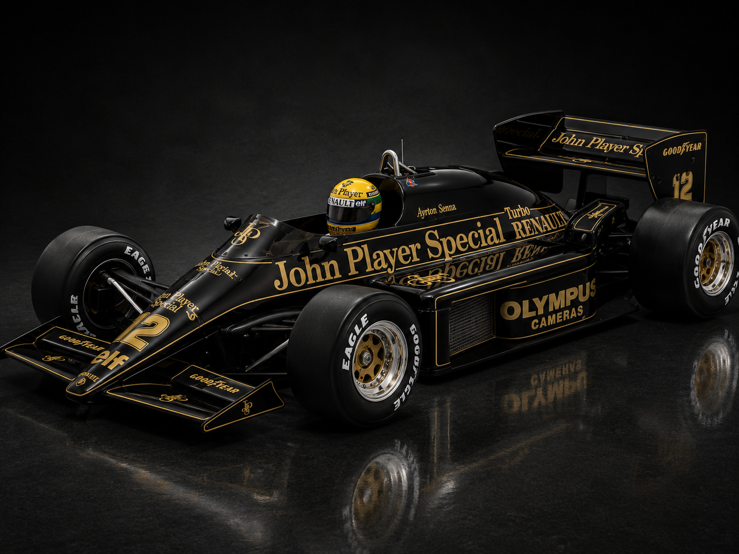 Lotus 97T #12 Ayrton Senna Monaco GP F1 1985 1:18 Maßstab Werk83 Diecast Modellauto