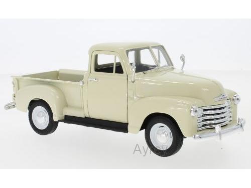 Chevrolet 3100 Pickup 1953 Cream 1:24 Scale Welly Diecast Model-Welly-Diecast Model Centre