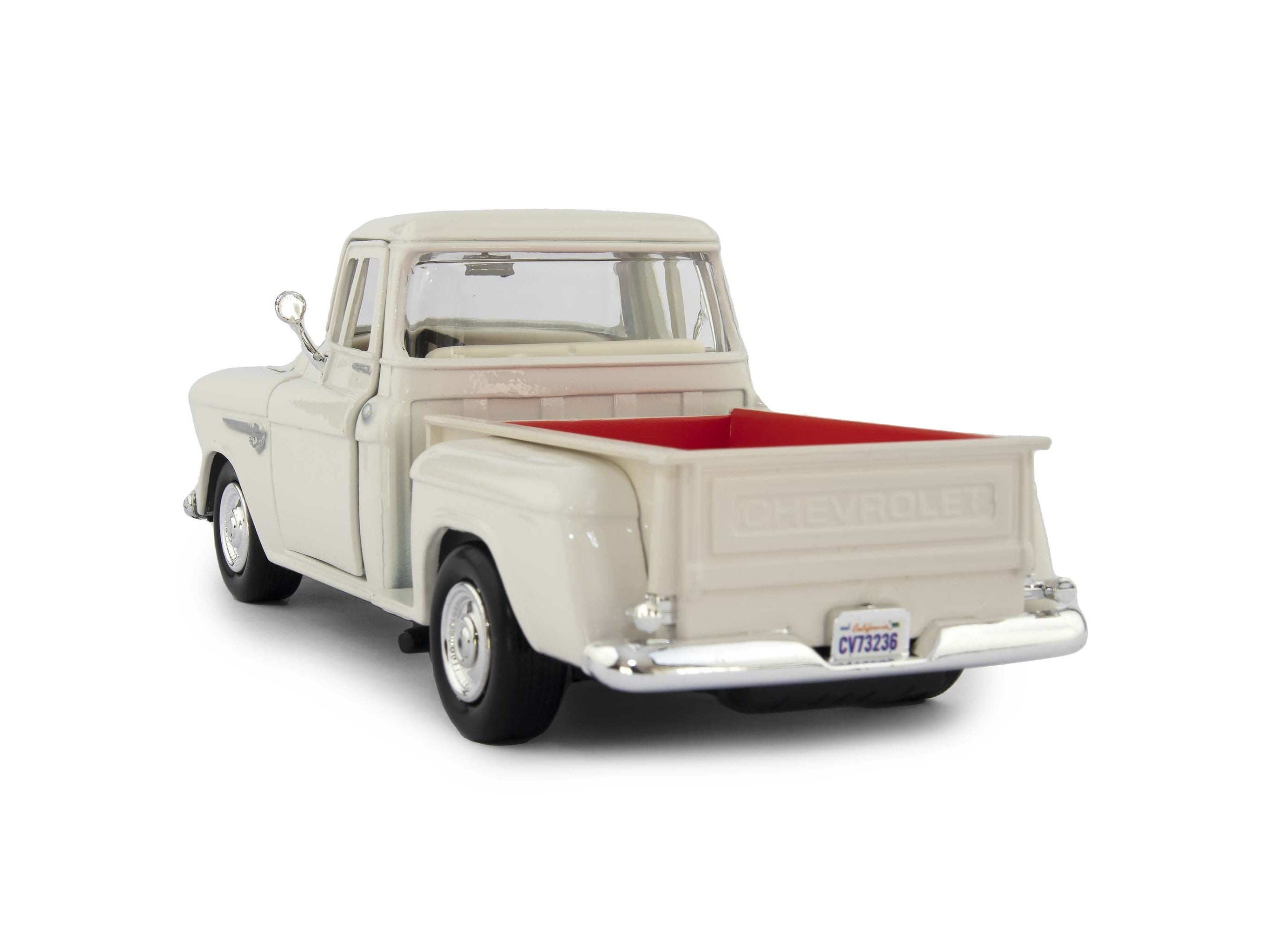 Chevrolet 5100 Stepside 1955 white - 1:24 Scale Model Pickup Truck-Motormax-Diecast Model Centre