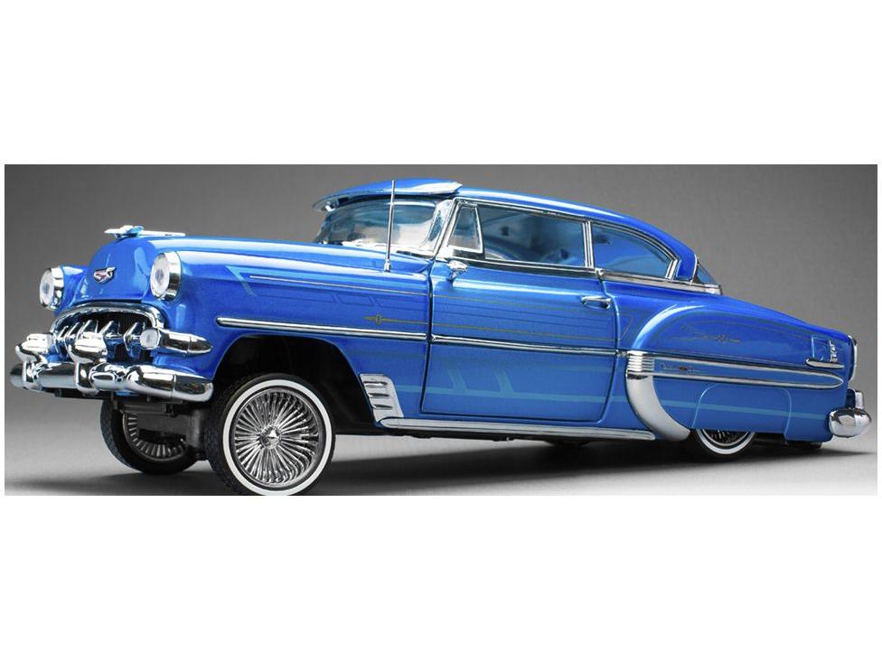 Chevrolet Bel Air Hard Top Coupe Lowrider Blue 1954 (w/Movable Suspension) 1:18 Scale Diecast Model Car – Sun Star-Sun Star-Diecast Model Centre