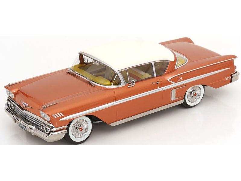 Chevrolet Bel Air Impala Coupe 1958 Copper Metallic/Cream 1:18 Scale Diecast Car – KK Scale-KK Scale-Diecast Model Centre
