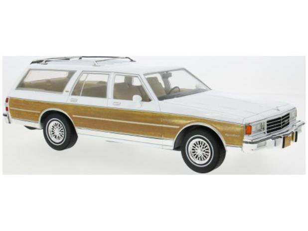 Chevrolet Caprice Estate Wagon White/Wood 1985 1:18 Scale Diecast Model Car – Model Car Group-Model Car Group-Diecast Model Centre