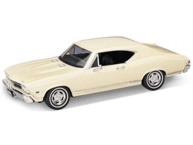 Chevrolet Chevelle SS 396 1968 Beige 1:24 Scale Welly Diecast Model-Welly-Diecast Model Centre