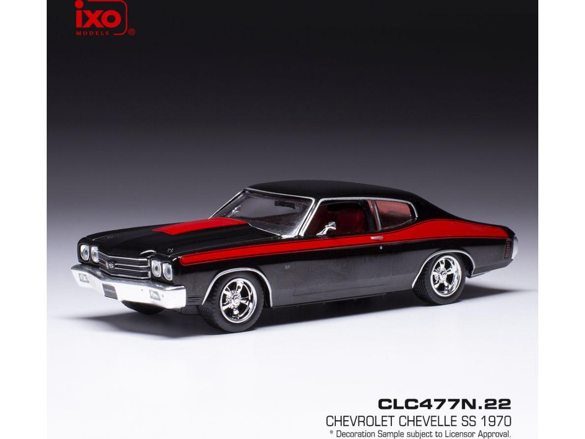 Chevrolet Chevelle SS Black 1970 1:43 Scale IXO Diecast Model Car-IXO-Diecast Model Centre