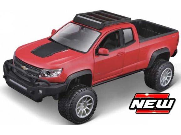 Chevrolet Colorado ZR2 2017 Red/Black Metal Kit 1:24 Scale Maisto-Maisto-Diecast Model Centre