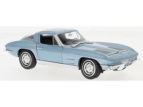 Chevrolet Corvette 1963 Blue 1:24 Scale Welly Diecast Model-Welly-Diecast Model Centre