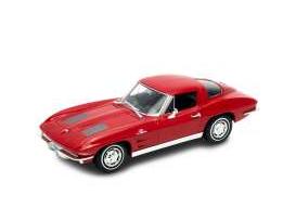 Chevrolet Corvette 1963 Red 1:24 Scale Welly Diecast Model-Welly-Diecast Model Centre