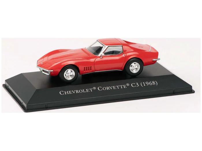 Chevrolet Corvette C3 1968 Red 1:43 Scale Diecast Model-Unbranded-Diecast Model Centre