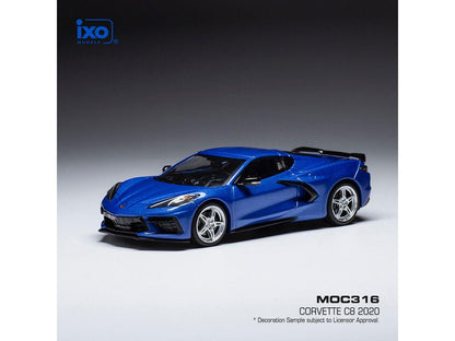 Chevrolet Corvette (C8) Stingray Metallic Blue 2020 1:43 Scale IXO Diecast Model Car-IXO-Diecast Model Centre