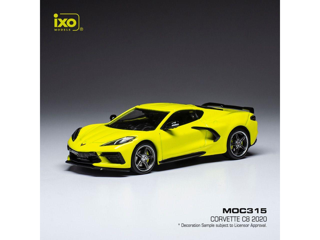 Chevrolet Corvette C8 Yellow 2020 1:43 Scale IXO Diecast Model Car-IXO-Diecast Model Centre