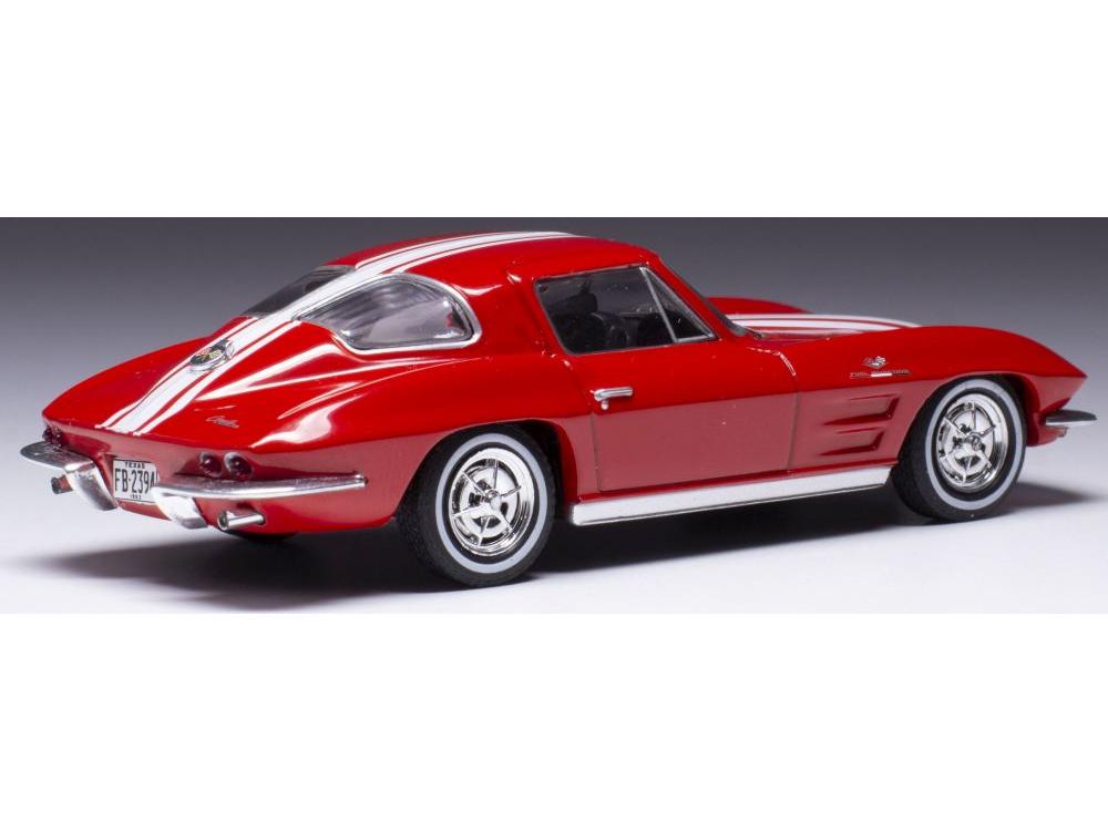 Chevrolet Corvette Stingray Red/White 1963 1:43 Scale IXO Diecast Model Car-IXO-Diecast Model Centre
