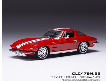 Chevrolet Corvette Stingray Red/White 1963 1:43 Scale IXO Diecast Model Car-IXO-Diecast Model Centre
