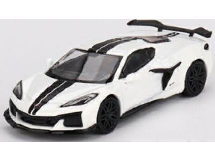 Chevrolet Corvette Z06 2023 Arctic White (LHD) 1:64 Scale MINI GT Diecast Model-MINI GT-Diecast Model Centre