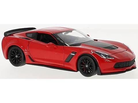 Chevrolet Corvette Z06 Red 1:24 Scale Welly Diecast Model-Welly-Diecast Model Centre