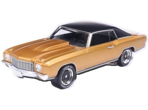 Chevrolet Monte Carlo Gold/Black 1971 1:43 Scale Diecast Car – IXO-IXO-Diecast Model Centre