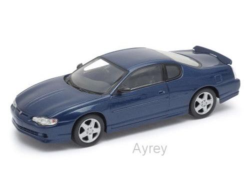 Chevrolet Monte Carlo SS Blue 1:24 Scale Welly Diecast Model-Welly-Diecast Model Centre