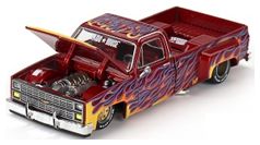 Chevrolet Silverado Dually On Fire V1 1:64 Scale MINI GT Diecast Model-MINI GT-Diecast Model Centre