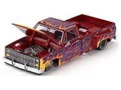 Chevrolet Silverado Dually On Fire V1 1:64 Scale MINI GT Diecast Model-MINI GT-Diecast Model Centre