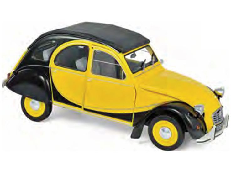 Citroen 2CV Charleston 1982 Helios Yellow/Black - 1:18 Scale Model Car-Norev-Diecast Model Centre