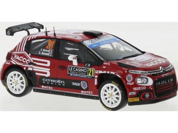 Citroen C3 #21 WRC2 Rally Monte Carlo 2023 Y.Rossel/A.Dunand 1:43 Scale IXO Diecast Model Car-IXO-Diecast Model Centre