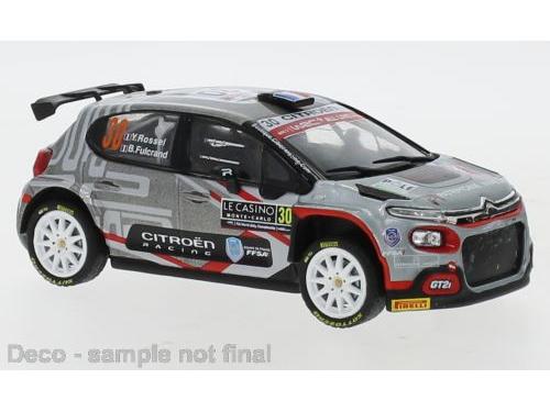 Citroen C3 Rally2 #30 Rally Monte Carlo 2021 Y.Rossel/B.Fulcrand 1:43 Scale IXO Diecast Model Car-IXO-Diecast Model Centre