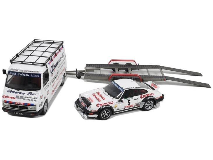 Citroen C35 Almeras + Trailer w/Porsche 911 SC #5 Rallye of Portugal 1981 1:18 Scale OttOmobile Resin Model-OttOmobile-Diecast Model Centre