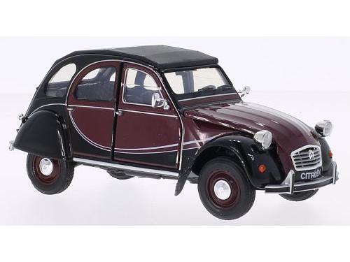 Citroen Charleston 2CV 1982 Red/Black 1:24 Scale Welly Diecast Model-Welly-Diecast Model Centre
