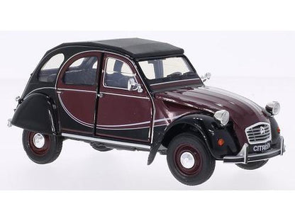 Citroen Charleston 2CV 1982 Red/Black 1:24 Scale Welly Diecast Model-Welly-Diecast Model Centre