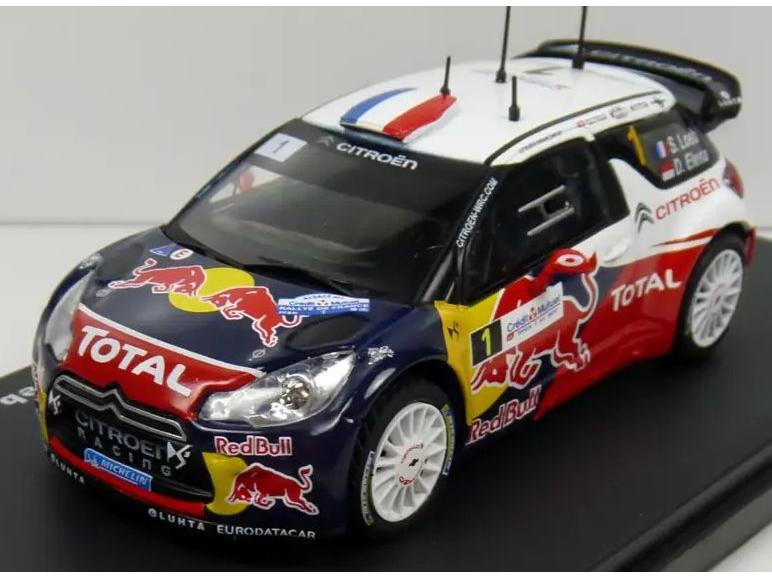 Citroen DS3 WRC #1 Loeb 2012 1:43 Scale Diecast Model-Unbranded-Diecast Model Centre