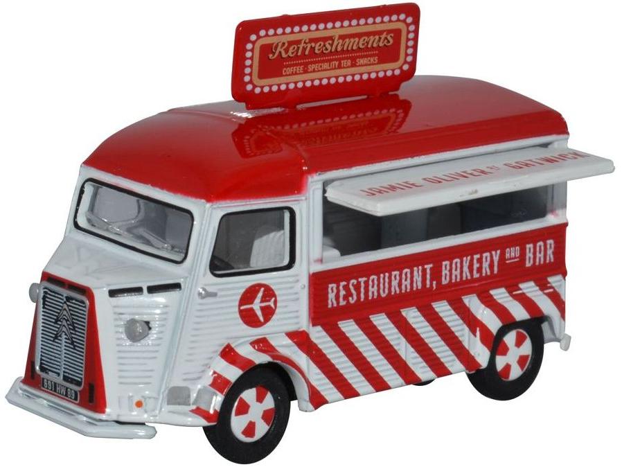Citroen H Catering Van Jamie Oliver at Gatwick 1:76 Scale Diecast Model – Oxford Diecast-Oxford Diecast-Diecast Model Centre