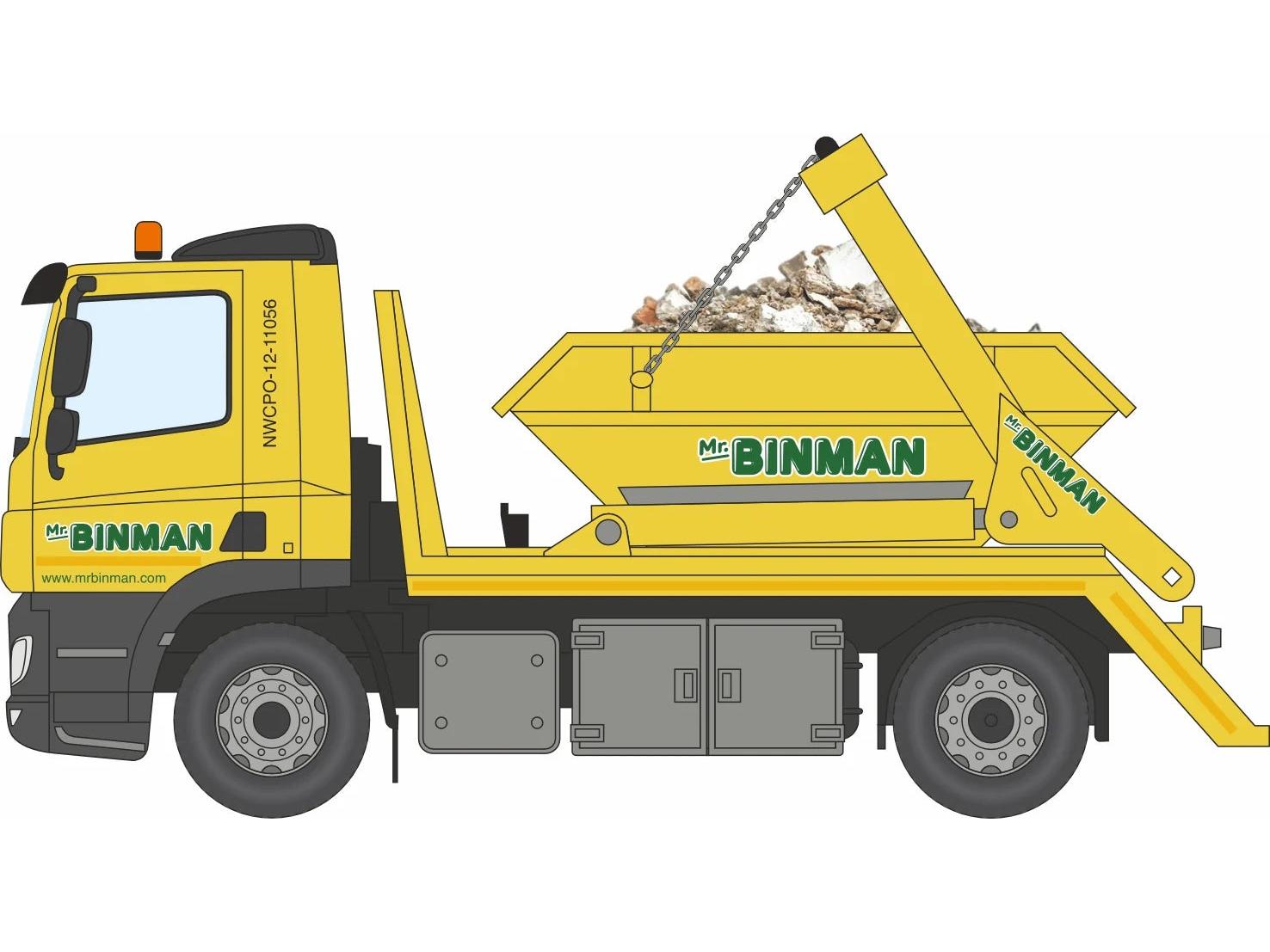 DAF Skip Lorry Mr Binman 1:76 Scale Diecast Truck – Oxford Diecast-Oxford Diecast-Diecast Model Centre