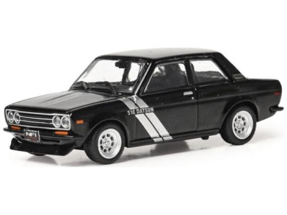 Datsun 510 Black/Silver 1971 1:64 Scale IXO Diecast Model Car-IXO-Diecast Model Centre