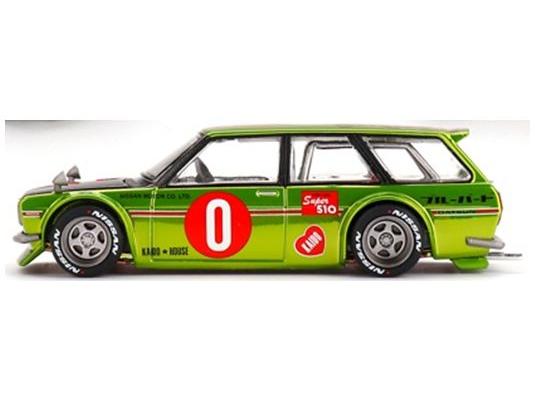 Datsun Kaido 510 Wagon OG Flo Yellow 1:64 Scale MINI GT Diecast Model-MINI GT-Diecast Model Centre