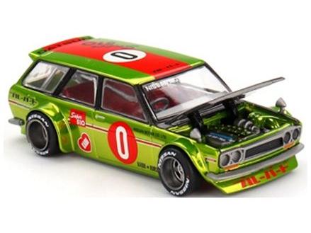 Datsun Kaido 510 Wagon OG Flo Yellow 1:64 Scale MINI GT Diecast Model-MINI GT-Diecast Model Centre