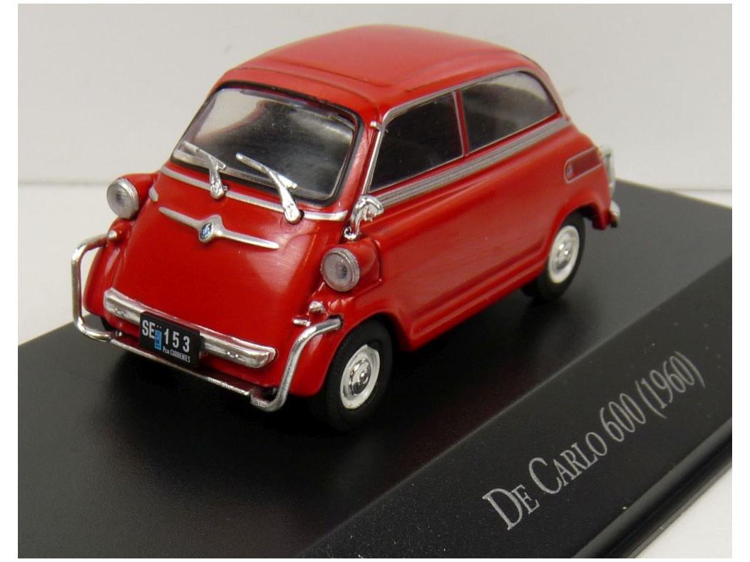De Carlo 600 Red 1960 (Argentina Spec.) 1:43 Scale Diecast Model-Unbranded-Diecast Model Centre
