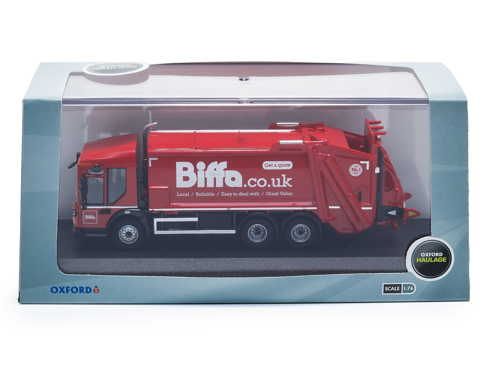 Dennis Eagle Olympus Refuse Truck Biffa - 1:76 Scale (Damaged)-Oxford Diecast-Diecast Model Centre