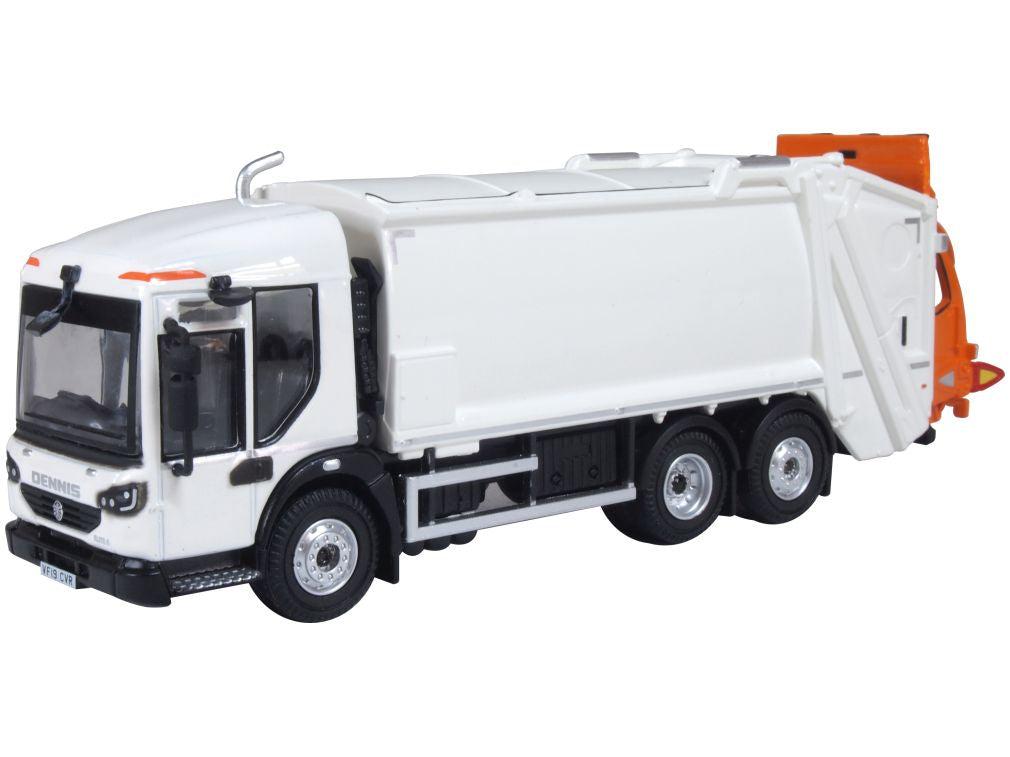 Dennis Eagle Refuse Truck White 1:76 Scale Diecast Model Truck – Oxford Diecast-Oxford Diecast-Diecast Model Centre