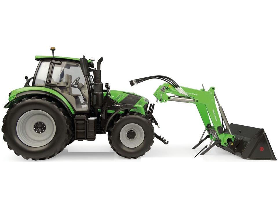 Deutz-Fahr 6150.4 TTV Standard Tractor Green w/Front Loader 1:32 Scale Universal Hobbies Diecast Model-Universal Hobbies-Diecast Model Centre