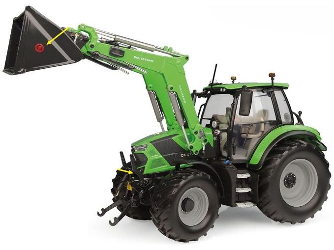 Deutz-Fahr 6150.4 TTV Standard Tractor Green w/Front Loader 1:32 Scale Universal Hobbies Diecast Model-Universal Hobbies-Diecast Model Centre
