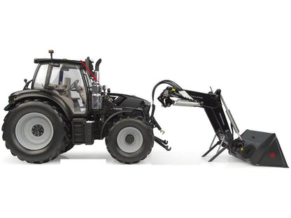 Deutz-Fahr 6150.4 TTV Warrior Tractor Gloss Black w/Stoll FZ 43-27 Front Loader 1:32 Scale Universal Hobbies Diecast Model-Universal Hobbies-Diecast Model Centre