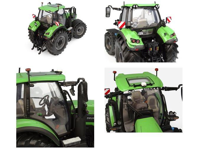 Deutz Fahr 7250 TTV Tractor 2023 Standard Green 1:32 Scale Universal Hobbies Diecast Model-Universal Hobbies-Diecast Model Centre