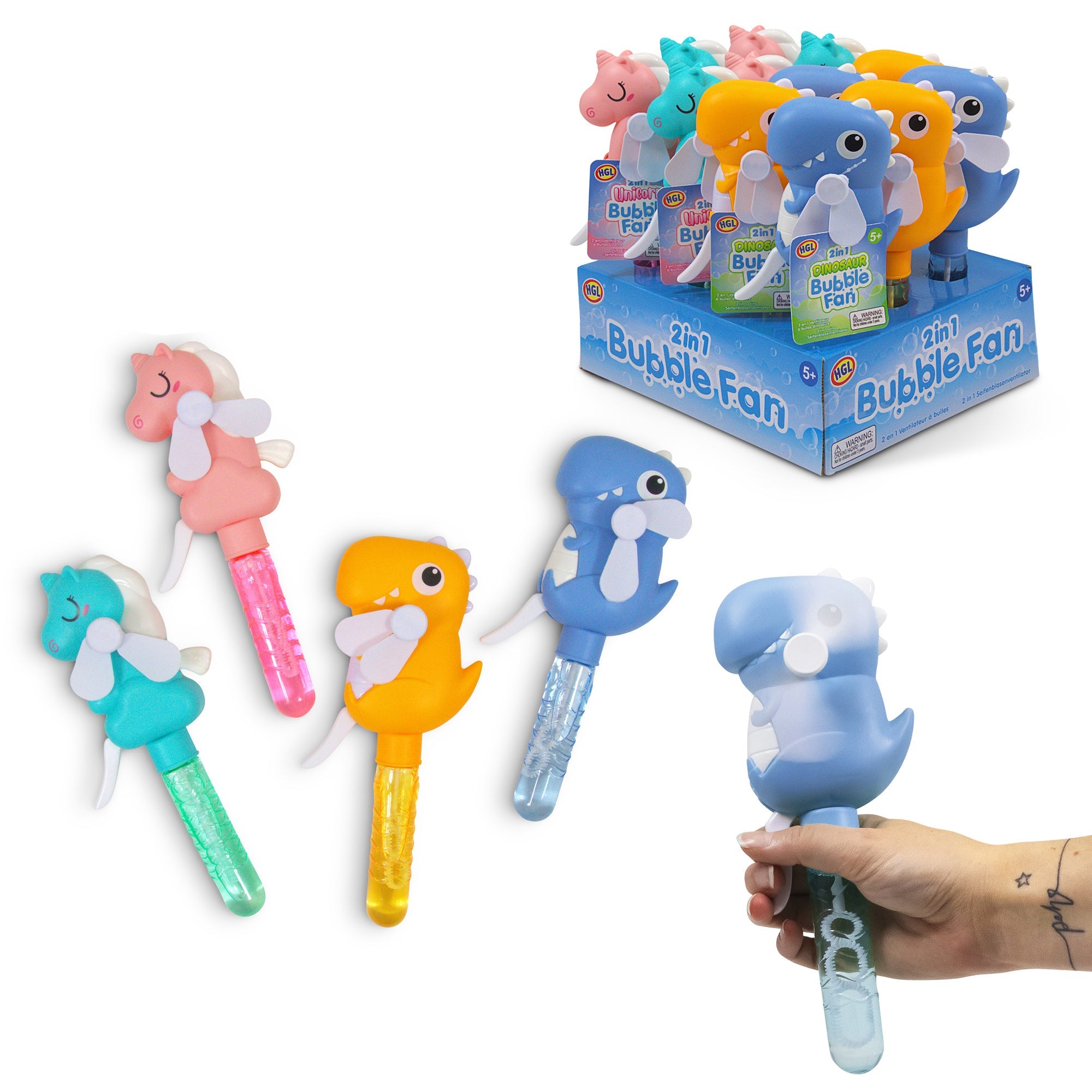 Dinosaur & Unicorn Bubble Fan-Diecast Model Centre-Diecast Model Centre